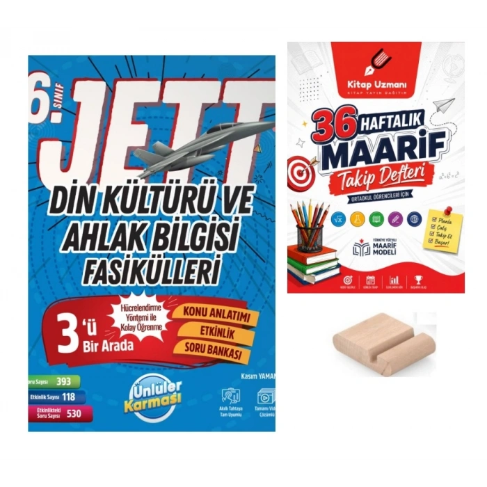 6..Sınıf Jett Din Kültürü Fasikülleri 2027 Maarif Modeli+Maarif Defter+Telefon Tutucu