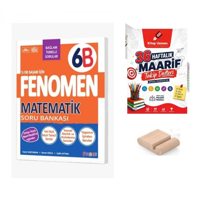 6.Sınıf 6B Matematik Soru Bankası 2027 Maarif Model+Telefon Tutucu+Maarif Defteri