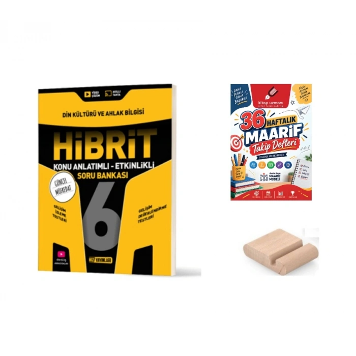 6. Sınıf Din HİBRİT Soru Bankası+Çözüm Ayracı+Telefon Ayracı