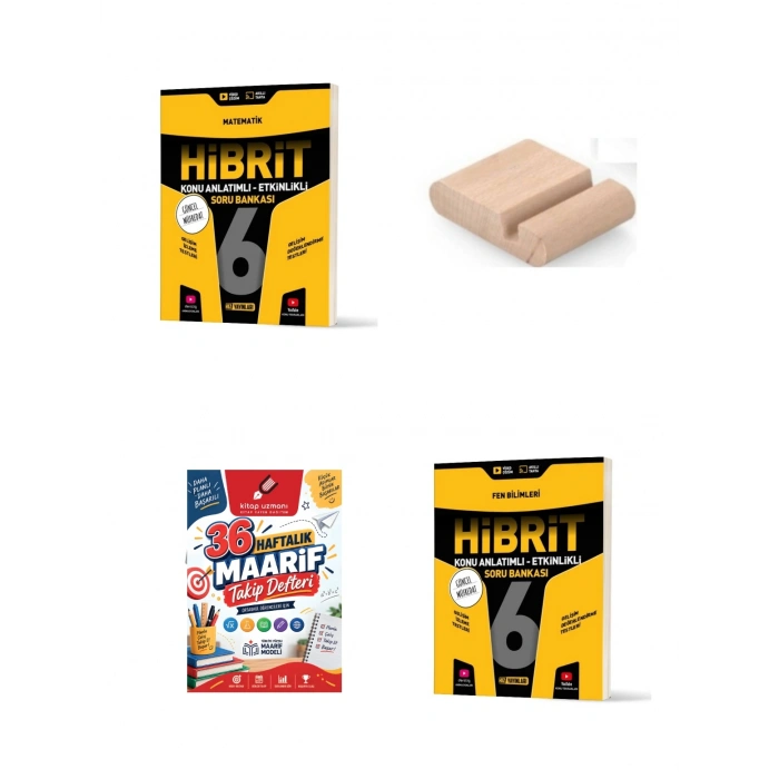 6. Sınıf Fen Matematik HİBRİT Soru Bankası+Çözüm Ayracı+Telefon Ayracı