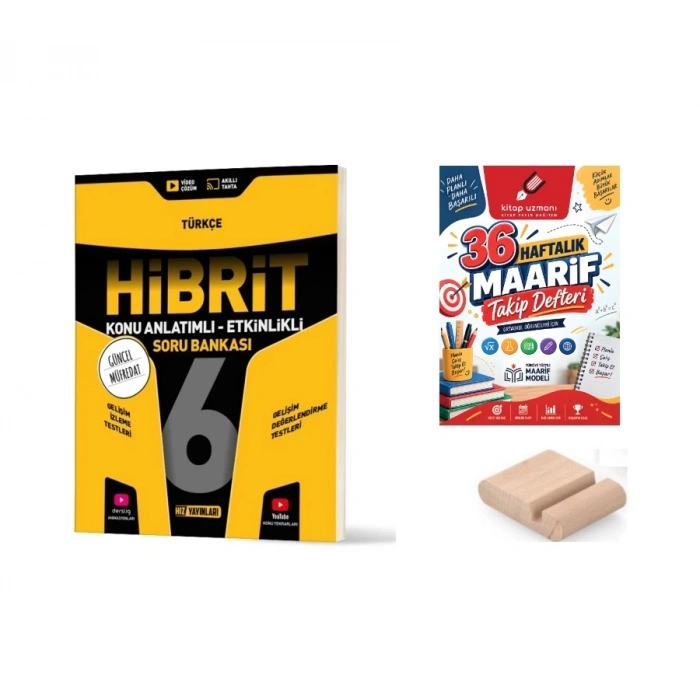 6. Sınıf Türkçe HİBRİT Soru Bankası+Çözüm Ayracı+Telefon Ayracı