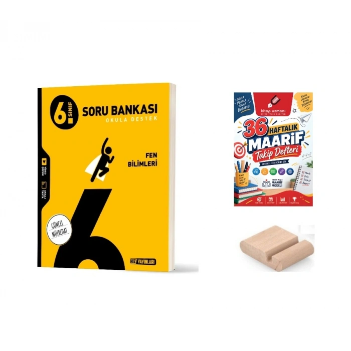 6. Sınıf Fen Bilimleri Soru Bankası+Çözüm Ayracı+Telefon Tutucu