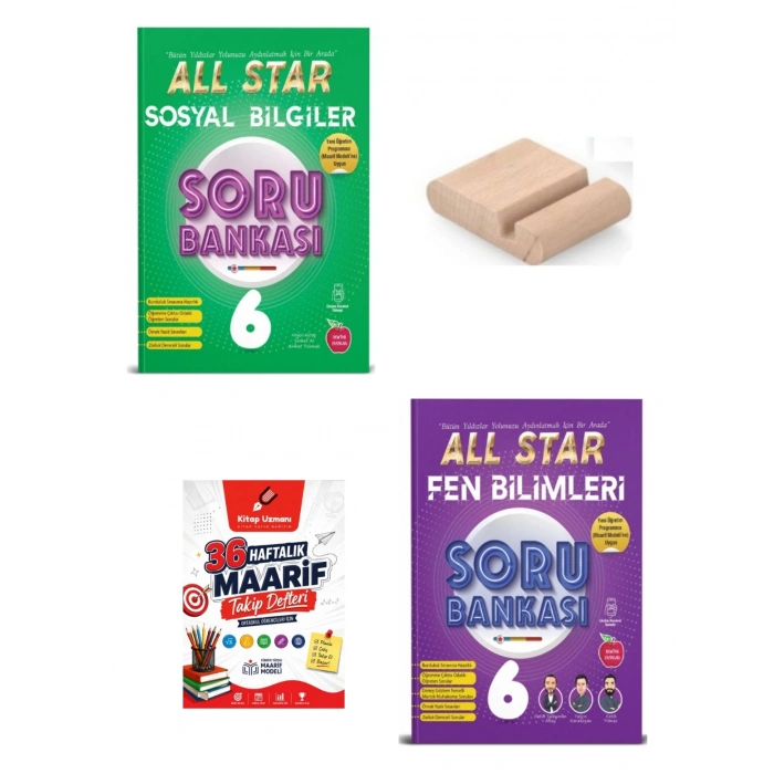 6.Sınıf Sosyal Fen ALL STAR Soru Bankası 2027 Maarif Modeli+Telefon Tutucu+Maarif Defteri