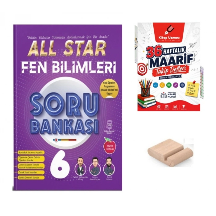 6.Sınıf Fen Bilimleri ALL STAR Soru Bankası 2027 Maarif Modeli+Telefon Tutucu+Maarif Defteri