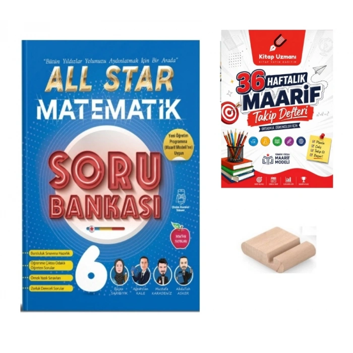 6.Sınıf Matematik ALL STAR Soru Bankası 2027 Maarif Modeli+Telefon Tutucu+Maarif Defteri
