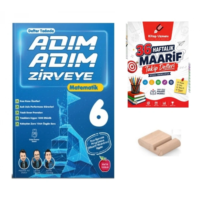 6.Sınıf Matematik ADIM ADIM ZİRVEYE 2027 Maarif Modeli + Telefon Tutucu +Maarif Defteri