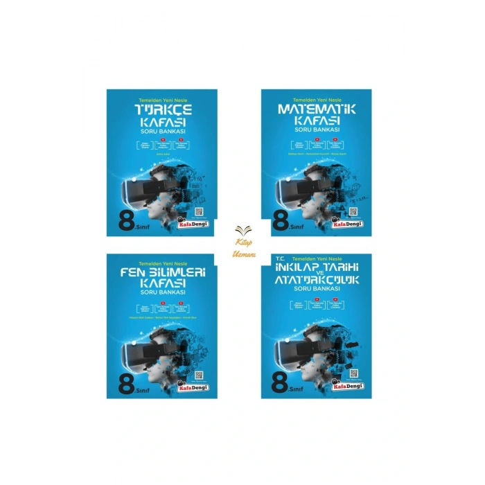LGS Türkçe + Matematik + Fen bilimleri + İnkılap Tarihi Soru Kafası Soru Bankası 4lü Set