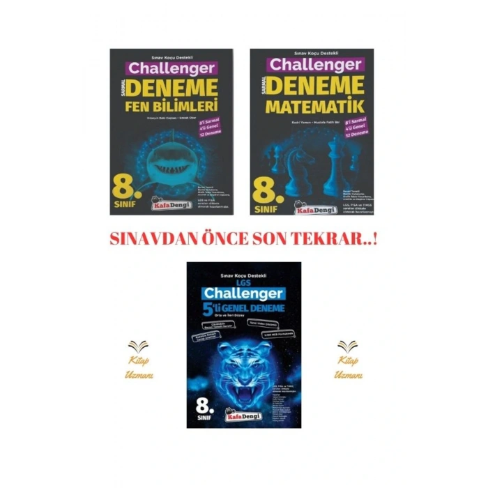 LGS Challenger Matematik ve Fen Bilimleri Branş Denemesi + 5li Tüm Dersler Genel Deneme