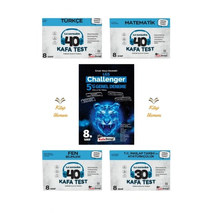 LGS 4 + 1 Özel Set ( Türkçe - Matematik -Fen Bilimleri - İnkılap Kafa Testler +  5li Genel Deneme)