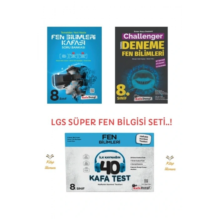 LGS Fen Bilimleri 3lü Özel Set (Fen Soru Kafası + Fen Bilimleri Deneme + Fen Bilimleri Kafa Test)