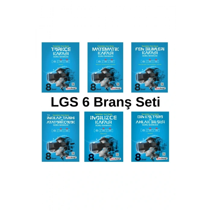 LGS Tüm Dersler Soru Bankası 6lı Set ( Türkçe+Matematik+Fen+İnkılap+Din + İngilizce Soru Kafası)