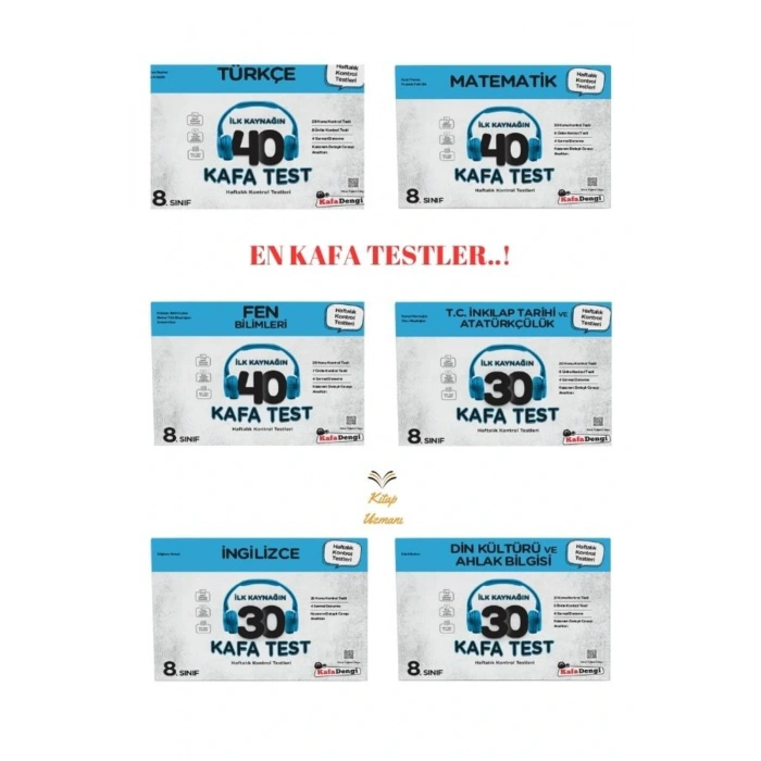 LGS Tüm Dersler 6lı Yaprak Test Set ( Matematik + Türkçe + Fen + İnkılap + Din  + İngilizce  Test)