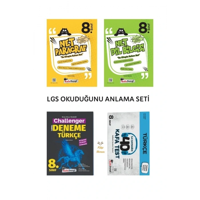 LGS Okuduğunu Anlama 4lü Özel Set (Paragraf+Dil Bilgisi+Türkçe Branş Deneme + Türkçe Yaprak Test )