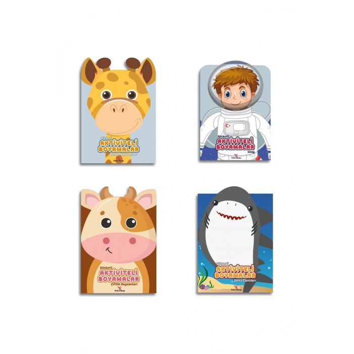 3 -5 Yaş Stickerlı Aktiviteli ve Boyamalar (4 Kitap)