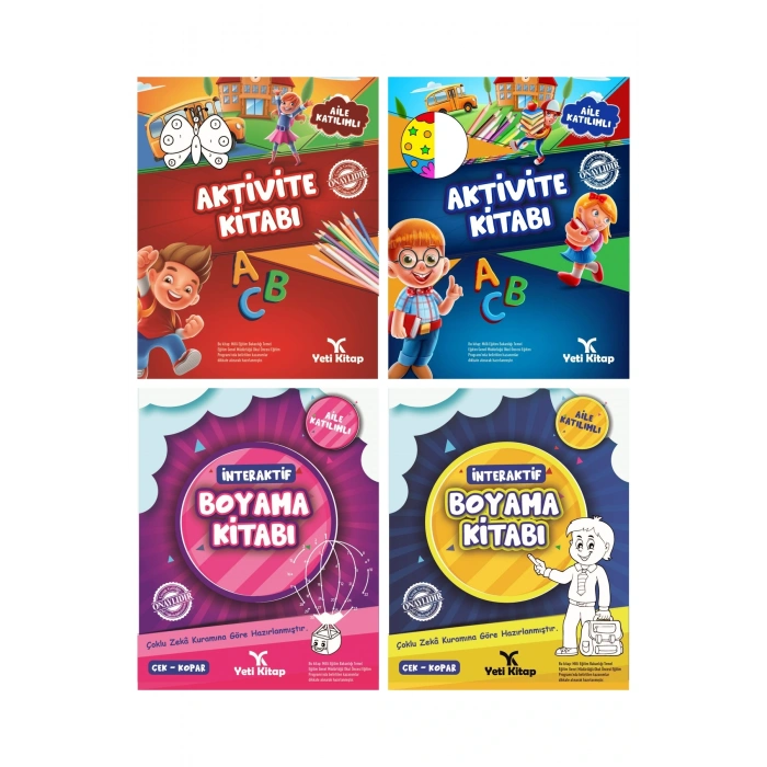 4 -6 Yaş Aktivite Kitabı 1 -2 / İnteraktif Boyama Kitabı 1 -2 / Aile Katılımlı