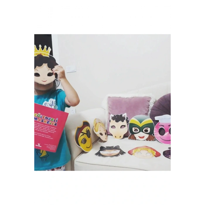 3 -5 Yaş Eğlenceli Maskeler- Maske Boyama Kral Mıyım Korsan Mı - Prenses Mi Cadı Mı? 2 Kitap