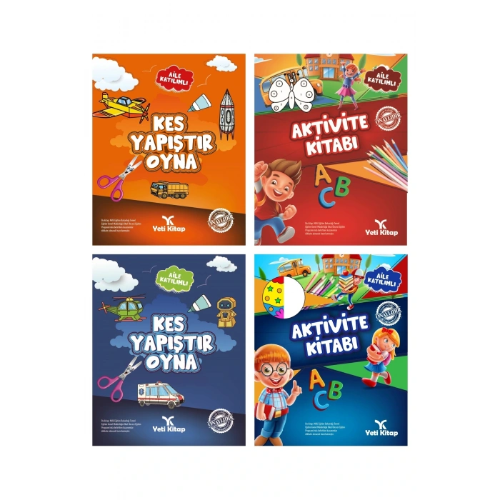 4 -6 Yaş Kes Yapıştır Oyna 1 -2 / Aktivite kitabı 1 -2 / Aile Katılımlı