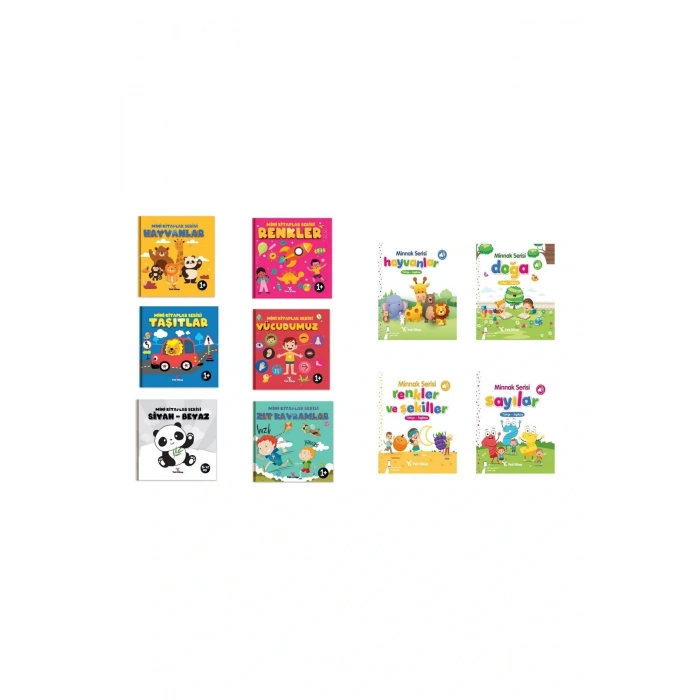 0-2 Yaş Bebek Kitaplığı 10 Kitap (0-24 AY) Ilk Kitaplarım / Kavramlar Okuma Takip Ayracı