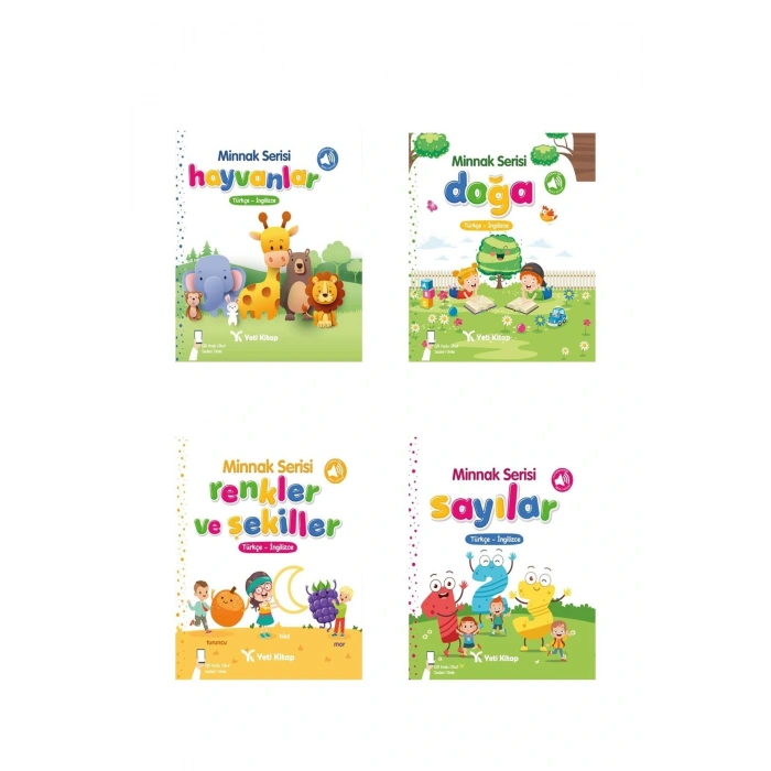 0-2 Yaş Minnak Kitaplar Serisi Türkçe-ingilizce/sesli 0-24 Ay Bebek Kitapları Ilk Kitabım 4 Kitap