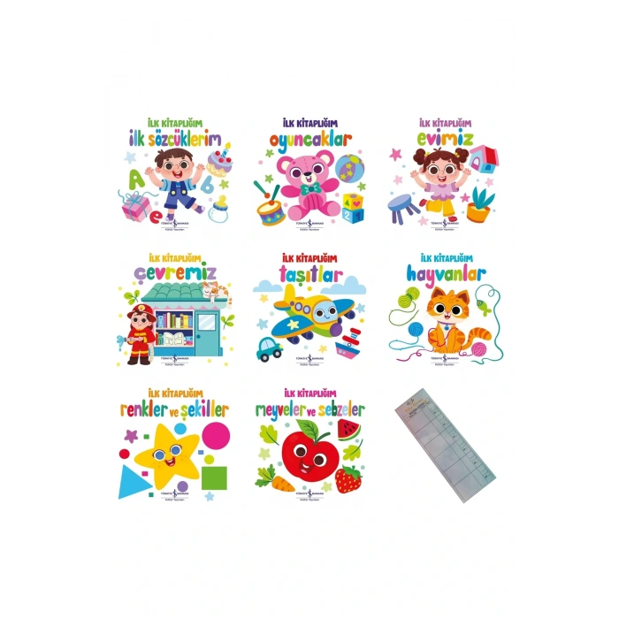 0-2 Yaş İlk Kitaplığım Serisi 8 Kitap Pedagog Onaylı-0-24 Ay Bebek Kitapları + Okuma Takip Ayracı..!