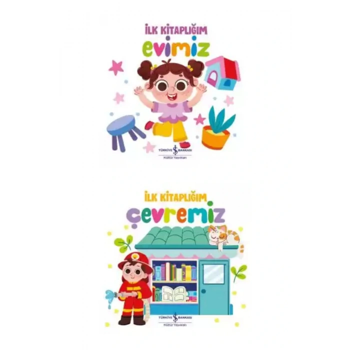 0-2 Yaş İlk Kitaplığım Serisi 4 Kitap - Bebek Kitapları + Okuma Takip Ayracı..!