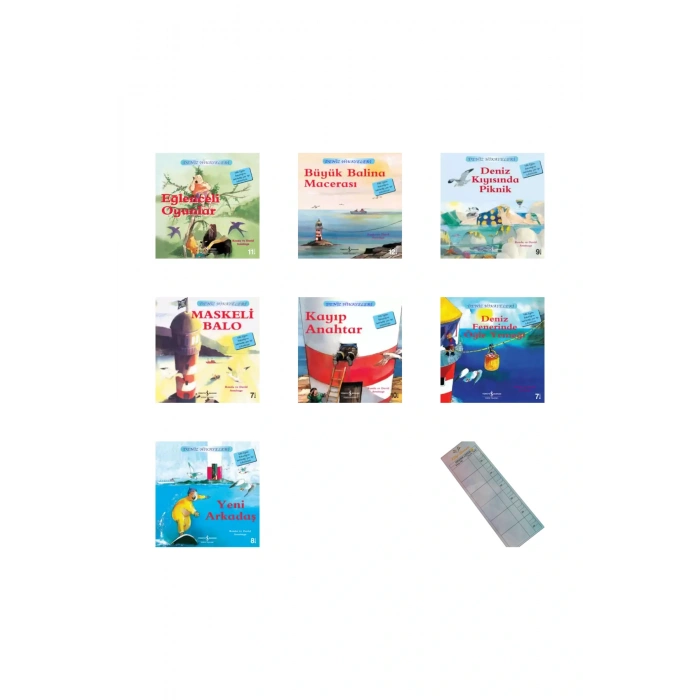4-7 Yaş Deniz Hikayeleri / İlk Okuma Serisi / 7 Kitap / +Okuma Takip Ayracı