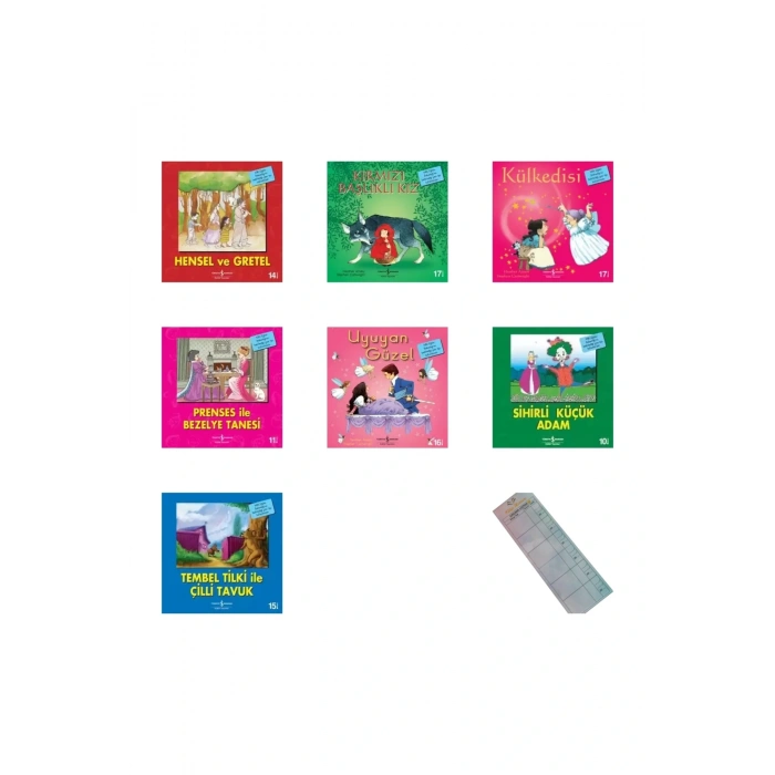 5-7 Yaş Masal Klasikleri / Okul Öncesi ve 1. Sınıf İlk Okuma Serisi / 7 Kitap +Okuma Takip Ayracı
