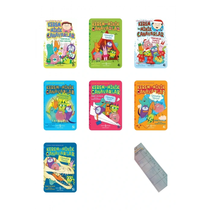 6-9 Yaş Çılgın Çizgi Romanlar / Kerem ve Minik Canarlar / 7 Kitap + Okuma Takip Ayracı..!
