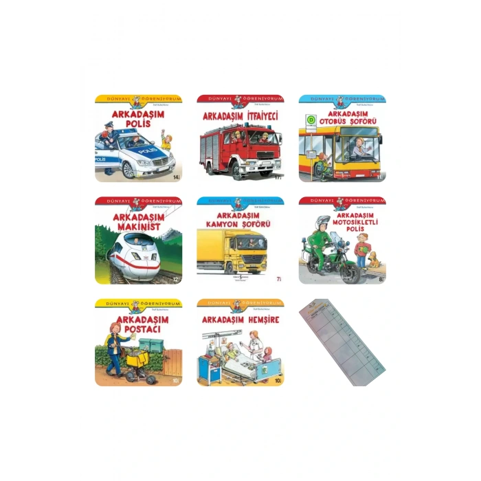 6-9 Yaş Mesleklerle Dünyayı Öğreniyorum Serisi 2. Seri / 8 Kitap/+Okuma Takip Ayracı..!