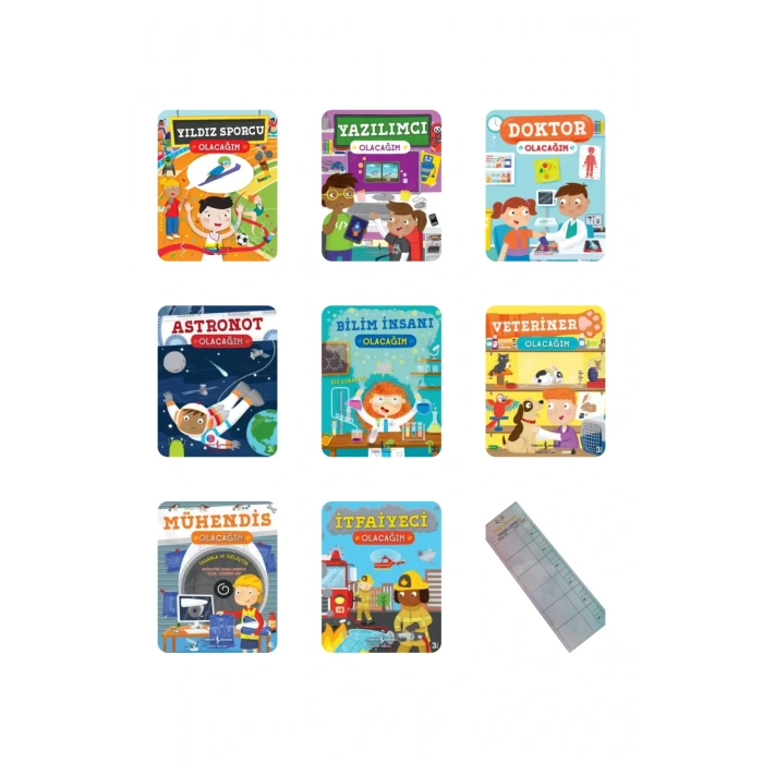 8-13 Yaş Meslekler ve Gerekleri/ Olacağım Serisi STEM 8 Kitap + Okuma Takip Ayracı.!