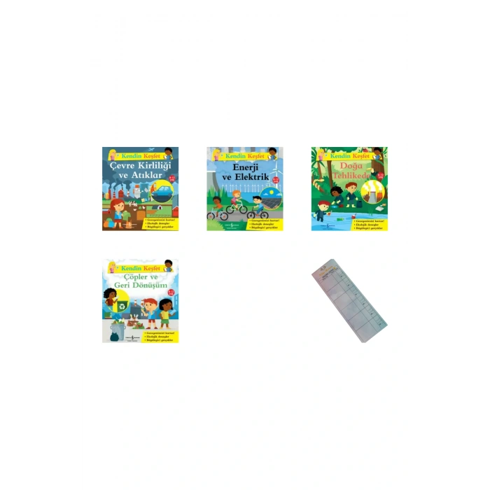 8-12 Yaş Kendin Keşfet/Gezegen ve Ekoloji- Deney ve Etkinlik Serisi 4 Kitap +Okuma Takip Ayracı
