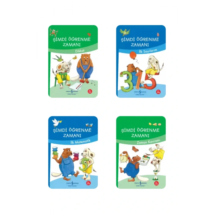 4-5 Yaş Şimdi Öğrenme Zamanı Okul Öncesi 4 Kitap + Okuma Takip Ayracı..!