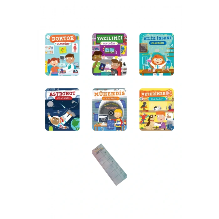 8-13 Yaş Meslekler ve Gerekleri/ Olacağım Serisi STEM 6 Kitap + Okuma Takip Ayracı.!
