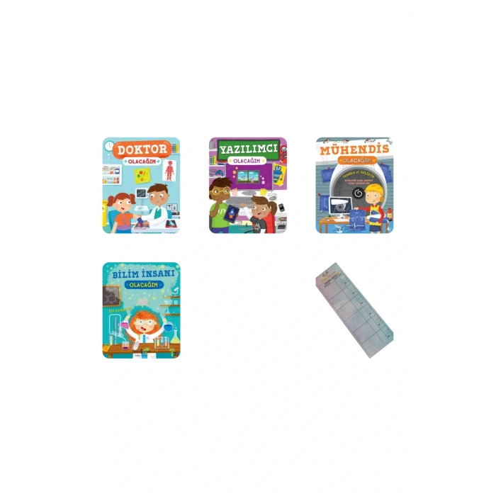 8-13 Yaş Meslekler ve Gerekleri/ Olacağım Serisi STEM 4 Kitap + Okuma Takip Ayracı.!