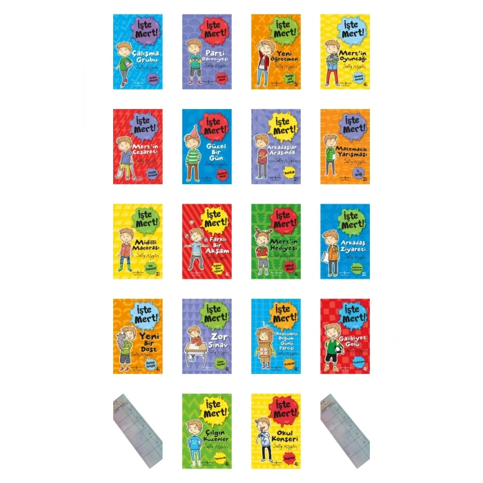 2. ve 3. Sınıf İşte Mert/Karakter Gelişimi ve Değerler Eğitimi Hikaye Seti 18li+Okuma Takip Ayracı