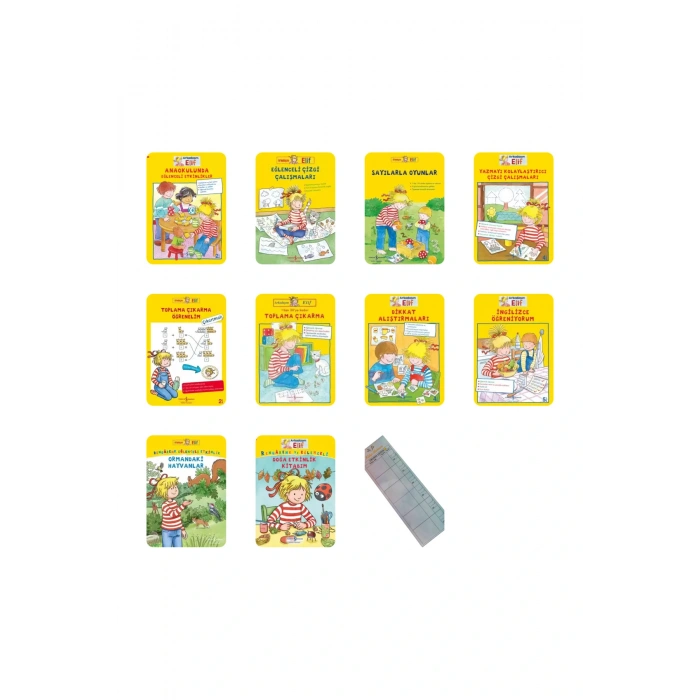 Elif İle Okul Öncesi Etkinlik Serisi - 10 Kitap / 4-6 Yaş / Anaokulu Ev Çalışmaları