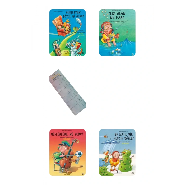 6-9 Yaş Eğlenceli Yanlışlar Serisi - Hatayı Bul Eğlen Öğren Hidden Pictures +Okuma Takip Ayracı..!