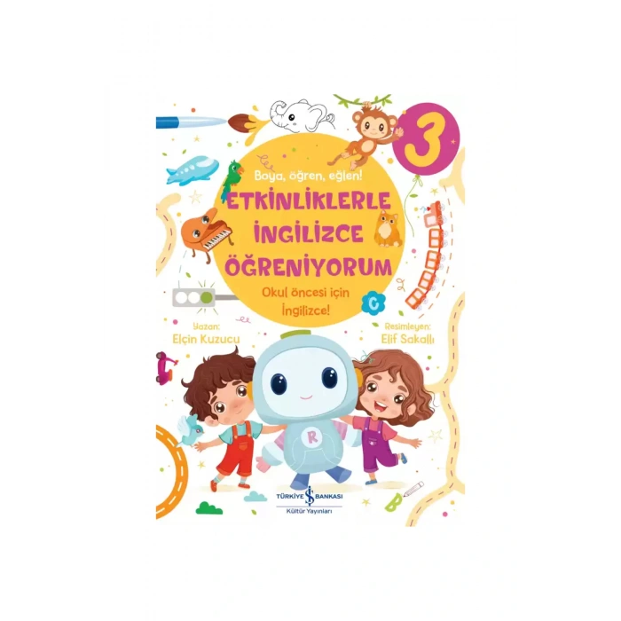 5-6 Yaş Okul Öncesi İngilizce Etkinlik Seti -English Activities For Kids/4 Kitap +Okuma Takip Ayracı