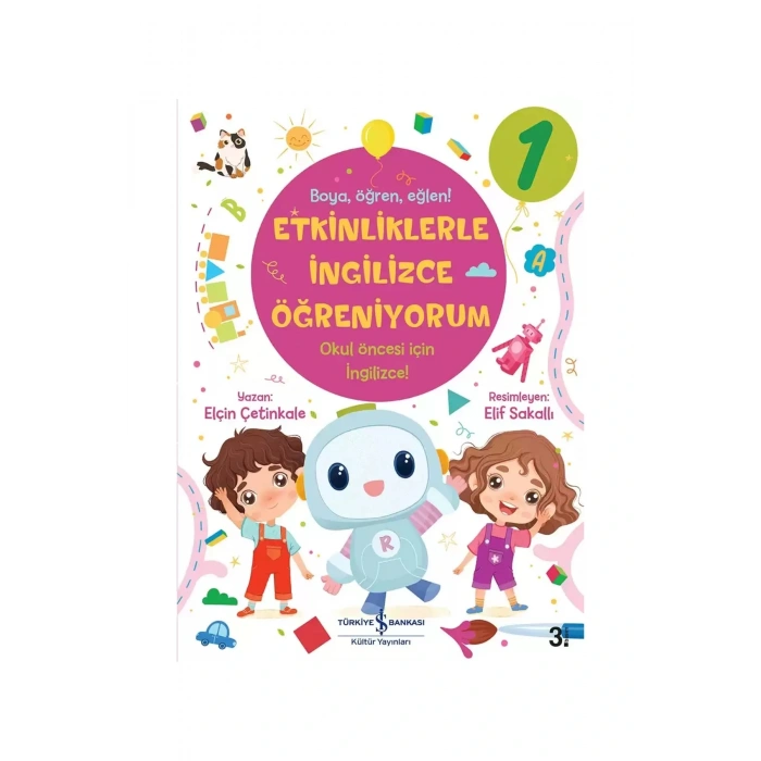 5-6 Yaş Okul Öncesi İngilizce Etkinlik Seti -English Activities For Kids/4 Kitap +Okuma Takip Ayracı