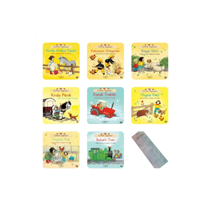 4-7 Yaş Çiftlik Hikayeleri Okuma Kitabı -1 / 8 Kitap / Okul Öncesi ve 1. Sınıf +Okuma Takip Ayracı