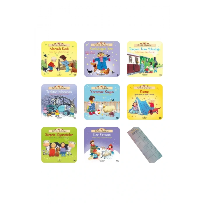 4-7 Yaş Çiftlik Hikayeleri Okuma Kitabı / 16 Kitap / Okul Öncesi ve 1. Sınıf +Okuma Takip Ayracı