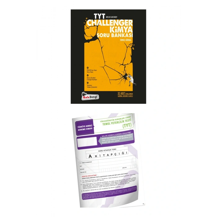 KAFADENGİ TYT Challenger Kimya Soru Bankası (Tümü Video Çözümlü) + TYT Deneme..!