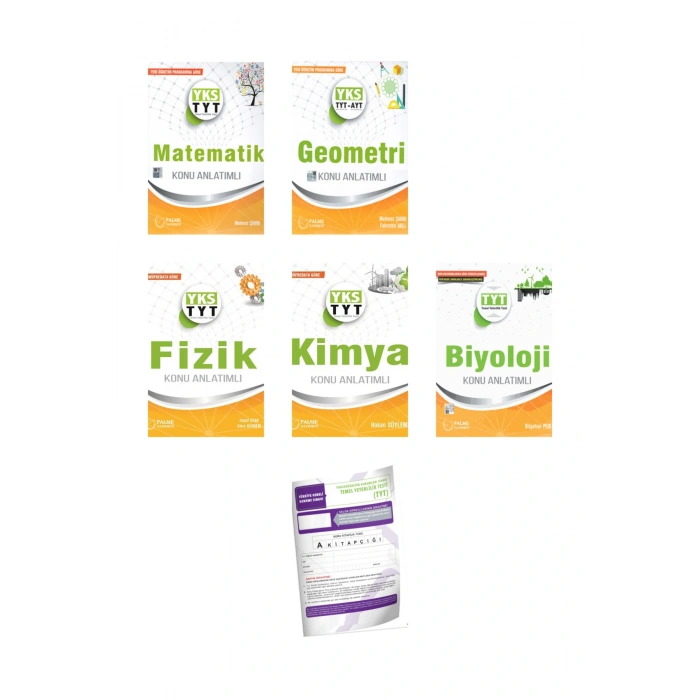 PALME TYT SAYISAL Konu Anlatım Seti Matematik + Geometri + Fizik + Kimya + Biyoloji + TYT Deneme