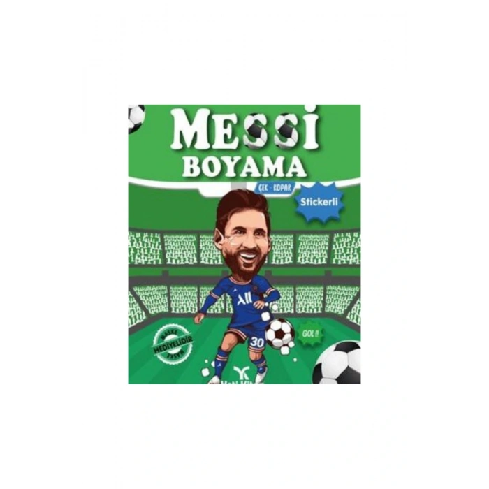 Efsane Futbolcular Boyama Kitabı Stickerlı-Maskeli - (Messi Ronaldo Neymar Mbappe)+ Telefon Standı