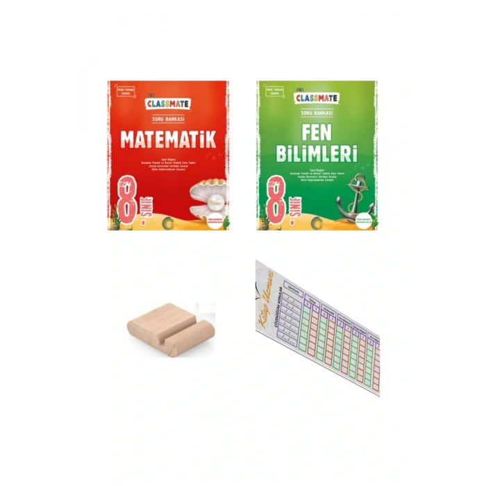 Okyanus 8. Sınıf LGS ClassMate Matematik + Fen Soru Bankası  / Kolay - Orta Seviye