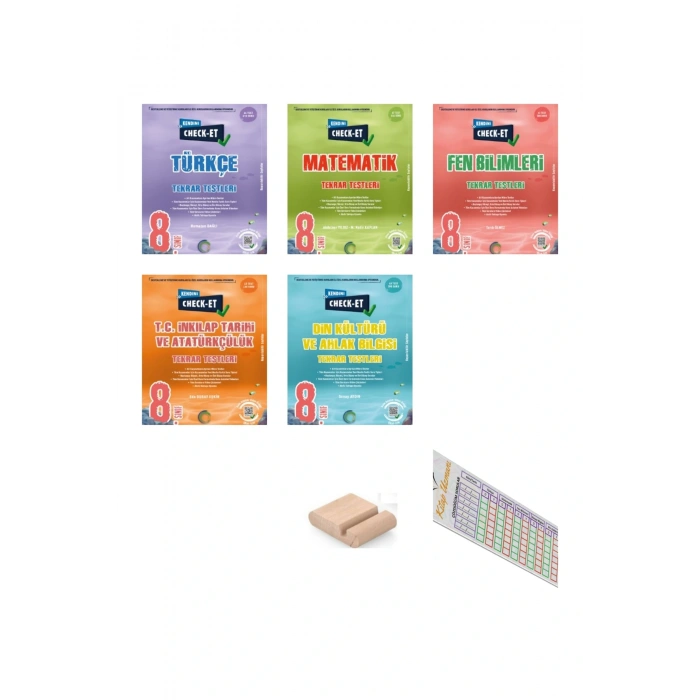 Okyanus 8. Sınıf LGS Kendini Check Et Türkçe Matematik Fen İnkılap Din Tekrar Testleri+TelefonTutucu