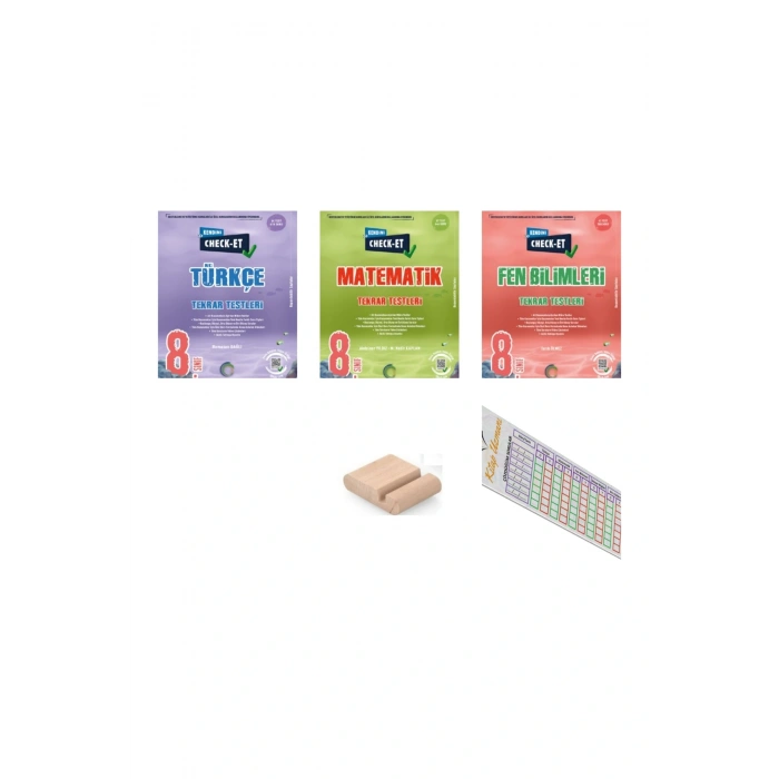 Okyanus 8. Sınıf LGS Kendini Check Et Türkçe Matematik Fen Tekrar Testleri +Telefon Tutucu