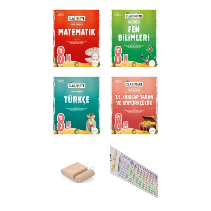 Okyanus 8. Sınıf LGS ClassMate Türkçe Matematik Fen İnkılap Soru Bankası / Kolay - Orta Seviye