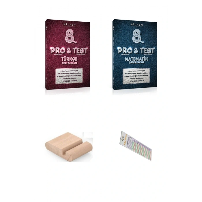 8. Sınıf PROTEST Türkçe + Matematik Soru Bankası +Telefon Tutucu +Soru Çözüm Ayracı