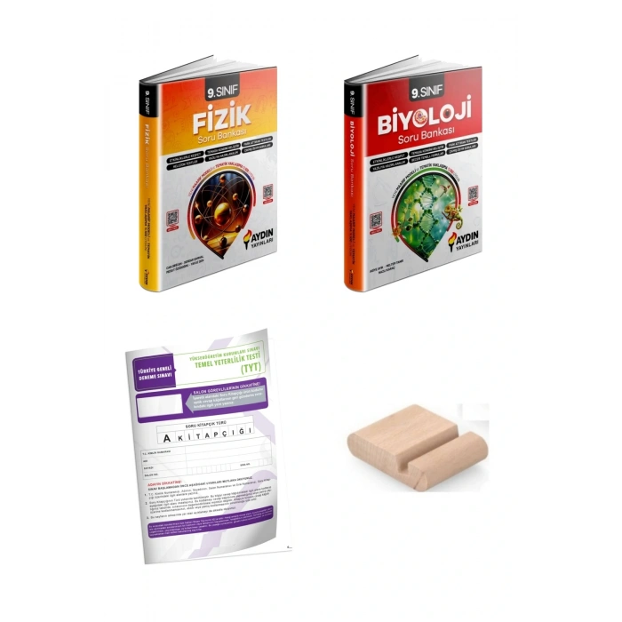9. Sınıf Fizik+Biyoloji Soru Bankası (2025 YENİ MÜFREDAT)+Telefon Tutucu+TYT Deneme